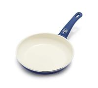 GreenLife Soft Grip Healthy Ceramic Nonstick, 8" Frying Pan Skillet, PFAS-Free, Dishwasher Safe, Blue