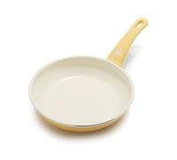 GreenLife Soft Grip Healthy Ceramic Nonstick, 8" Frying Pan Skillet, PFAS-Free, Dishwasher Safe, Yellow