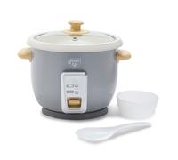 GreenLife - Steamer for 6 Cup Rice Pot, Removable Non-Stick Ceramic Pot without PFAS, Automatic Presets, Wood Pressure Handle, Keep Warm Function, Design of a