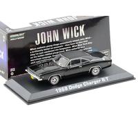 1968 Charger R/T Black with Black Vinyl Top John Wick 1/43 Diecast Model Car by Greenlight 86608