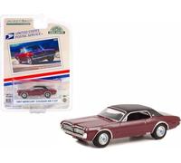 Greenlight 1/64 Mercury Cougar XR-7 GT 1967 Red Greenlight Mercury Cougar USPS Mini Car