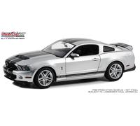 Greenlight 13673 1/18 2011 Shelby GT500 Ingot Silver with Black Stripes