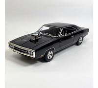 Greenlight 1970 Dodge Charger with Blown Engine Black 1:18 Greenlight Artisan Collection 19122