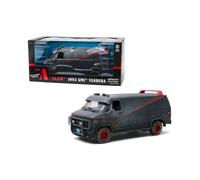 Greenlight 1983 GMC Vandura Black Weathered Version with Bullet Holes \The A-Team\" (1983-1987) TV Series 1/18 Diecast Model Car by Greenlight"