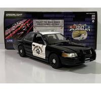 Greenlight 2008 Ford Crown Victoria Inteceptor California Patrol 1:24 85523 in Black Greenlight Black