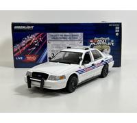 Greenlight 2008 Ford Crown Victoria Interceptor Detroit Police Hot Pursuit 1:24 85563 in White Greenlight White