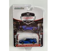 Greenlight 2020 Chevrolet Corvette Stingray 2LT Blue Barrett Jackson 1:64 37290E