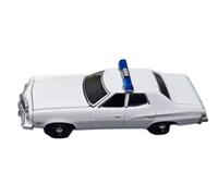 Greenlight 43012L Hot Pursuit - 1974-76 Gran Torino Sedan Police Cruiser- White (Hobby Exclusive) with Light Bar 1:64 Scale Diecast