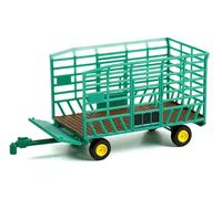 Greenlight 48060-F Down on The Farm Series 6 - Bale Throw Wagon - Green with Yellow Wheels 1:64 Scale
