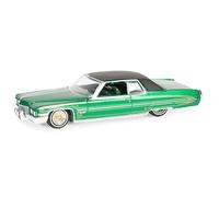 Greenlight 63060-E California Lowriders Series 5-1971 Caddy Coupe DeVille - Green and Gold 1/64 Scale Diecast