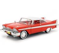 Greenlight 84 1958 Plymouth Fury Christine (1983) Movie 1/24 Diecast Model Car 84071, Red/White