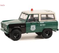 Greenlight 1967 Ford Bronco Green and Black with Tan Top NYPD (New York City Police Department) Hot Pursuit Series 8 1/24 Diecast Model Car