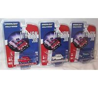 Greenlight Collectables 1967 MINI C00PER'S 1275 Mk1 italian Job Red Blue & White Car set 1:64 scale limited edition diecast model