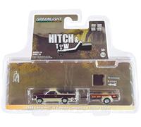 Greenlight Collectible 1984 Chevy El Camino Conquista Maroon Metallic and Beige with Utility Trailer Hitch & Tow Series 24 1/64 Diecast Model Car 32240 B