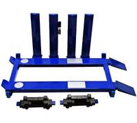 Greenlight Collectibles 12884 1:18 Scale Four-Post Lift - Blue Die-Cast Diorama Accessory