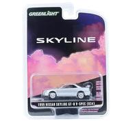 Greenlight Collectibles 28160-E Anniversary Collection Series 17 1:64 Scale Diecast Model- 1999 Nissan Skyline V-Spec (R34) - Sonic Silver - 25th Anniversary