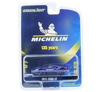 Greenlight Collectibles 28160-F Anniversary Collection Series 17 1:64 Scale Diecast Model- 2021 Ford GT - Mich elin 135th Anniversary