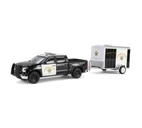 Greenlight Collectibles 32315 1:64 Hot Pursuit Hitch & Tow Series 1 (32315-B | 1:64 Hot Pursuit Hitch & Tow Series 1 - 2001 Cherokee with Small Cargo Trailer - New York State Police)