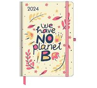 GreenLine Diary Green Vibes 2024 - Book Calendar - Pocket Calendar - 16 x 22 cm