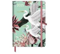 GreenLine Diary Jungle 2025 book calendar, 16 x 22 cm, calendar with high-quality paper, practical everyday organisation for personal and professional time management