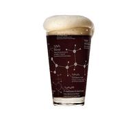 Greenline Goods Beer Glasses - 16 oz Pint Glass (1 Glass) Science of Beer Glassware - Etched with Beer & Hops Chemistry Molecules