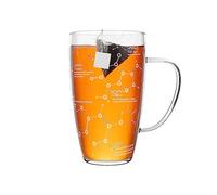 Greenline Goods Glass Chemistry Glass Tea Cups - 18 oz Tumbler Science of Tea Beaker Mug (Set of 1) - Etched with Tea Chemistry Molecules - Perfect for Caffeine Lovers, Teachers, Engineers And More
