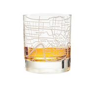 Greenline Goods Whiskey Glasses - 10 Oz Tumbler for New Orleans Lovers (Single Glass) - Etched with New Orleans Map - Old Fashioned Rocks Glass