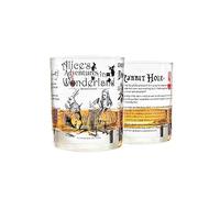 Greenline Goods Whiskey Glasses - Alice in Wonderland (Set of 2) | Literature Rocks Glass with Lewis Carroll Book Images & Writing