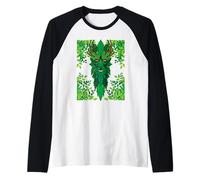 Greenman Tree Irish Ancient Occult Norse Knotwork Paganism Raglan Baseball Tee