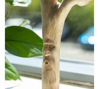 Greenman Woodland Wood Carving On Upright Branch Stand