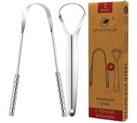GreenMingle [Tongue Scraper] & [Tongue Cleaner] Medical Grade Stainless Steel Tounge Scraper - Metal Tongue Scrapers for Adults - [2 Toungescraper]