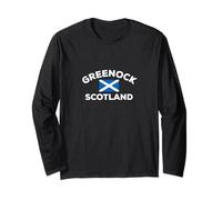 Greenock Scotland Scottish Flag City Tourist Souvenir Gift Long Sleeve T-Shirt