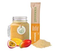 GREENORA Vegan Smoothie with 100% BIO Natural Freeze-Dried Fruit Powder. Mango Pineapple Banana Passion Fruit Ginger. 10x24g
