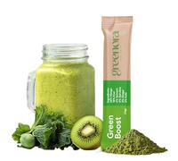 GREENORA Vegan Smoothie with 100% Natural Freeze-Dried Fruit Powder. Strawberry Apple Ginger Mango Beetroot Spirulina. No Added Sugar (Greenboost (10 u))