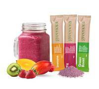 GREENORA Vegan Smoothie with 100% Natural Freeze-Dried Fruit Powder. Strawberry Apple Ginger Mango Beetroot. No Added Sugar (Mixbox Green B (9 u))