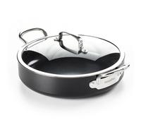 GreenPan Barcelona Hard Anodized Healthy Ceramic Nonstick 30 cm/4.8L Sauté Pan with Lid and Side Handles, PFAS Free, Stainless Steel Handle, Extra Strong Scratch Resistant, Induction, Oven Safe, Black