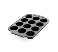GreenPan Bistro 12-Cup Muffin Tin, Ceramic Non-Stick Coating, PFAS-Free, Cupcake Tin, Sturdy Baking Tray, Even Baking, Easy-to-Clean Baking Ware, Black