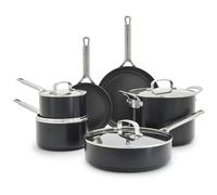 GreenPan Bobby Flay 10 Piece Non-Stick Ceramic Cookware Set PFAS Free Hard Anodized Pots and Pans Induction Frying Pans Pan Lids Steel Handles