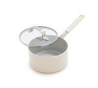 GreenPan Bobby Flay Non-Stick Saucepan with Glass Lid, PFAS Free Diamond Ceramic, Induction Friendly, Stay Cool Silicone Handle, Easy to Clean, Safe