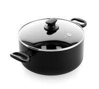 GreenPan Cambridge Healthy Ceramic Non-Stick 24 cm/4.9 Litre Casserole Pot, Induction, PFAS Free, Oven Safe, Black