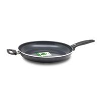 GreenPan Cambridge Healthy Ceramic Non-Stick 32 cm Frying Pan Skillet with Side Handle, Induction, PFAS Free, Family -Size Meals, Metal Utensil Safe, Oven Safe, Black
