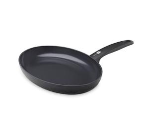 GreenPan Cambridge Healthy Ceramic Nonstick 33x23cm Fish Pan Skillet, PFAS Free, For all hobs including Induction, Oven Safe up to 160°C, Black