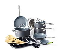 Greenpan CC002160-001 Lima Healthy, Ceramic, PFAS Free Nonstick, Hard Anodized Aluminum, Stainless Steel Handles, Gray