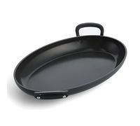 GreenPan Craft Healthy Ceramic Non-Stick Oval Fish Pan, 40 cm x 25 cm, PFAS-Free, Metal Safe, Cast Stainless Steel Handles, Induction Suitable, Oven Safe, Black
