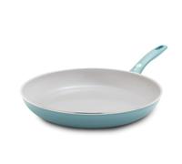 Greenpan Dover 12” Frying Pan Skillet, Non-Toxic PFAS-Free Ceramic Nonstick Coating, Sear Saute Fry Egg Omlete, Dishwasher & Oven Safe, Stay Cool Handle, Easy Pour Rims, Blue Haze