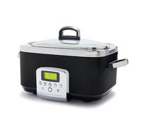 GreenPan Elite 8-in-1 Programmable 6L Electric Slow Cooker, Dishwasher Safe Lid & Removable Crock, PFAS-Free Healthy Ceramic Non-Stick Multi-Cooker, Sear, Sauté/Brown, Steam Basket, Roast, Black