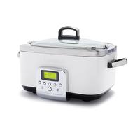GreenPan Elite 8-in-1 Programmable 6L Electric Slow Cooker,Dishwasher Safe Lid & Removable Crock,PFAS-Free Healthy Ceramic Non-Stick Multi-Cooker, Sear, Sauté/Brown,Steam Basket,Roast, Cloud Cream