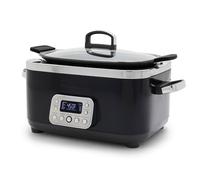 GreenPan Elite 8 - in -1 Programmable 6QT Electric Slow Cooker, Dishwasher Safe Lid & Removable Crock, PFAS-Free Healthy Ceramic Nonstick Multi-Cooker, Sear, Sauté/Brown, Steam Basket, Roast, Black