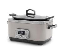 GreenPan Elite 8-in-1 Programmable 6QT Electric Slow Cooker, Dishwasher Safe Lid & Removable Crock, PFAS-Free Healthy Ceramic Nonstick Multi-Cooker, Sear, Stir-Fillet, Brown, Steam Basket, Roast, Clay