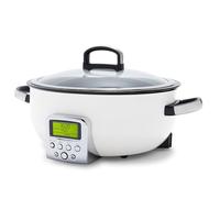 GreenPan Elite Essential Smart Electric 5.6L Skillet Pot, Easy Sear Saute Stir-Fry & Rice Cooker Presets, PFAS-Free Healthy Ceramic Non-Stick, Dishwasher Safe Parts, LED Display, Cloud Cream